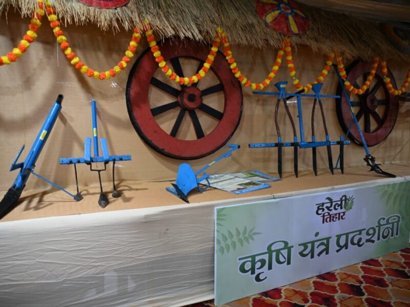हरेली में पारंपरिक कृषि यंत्र