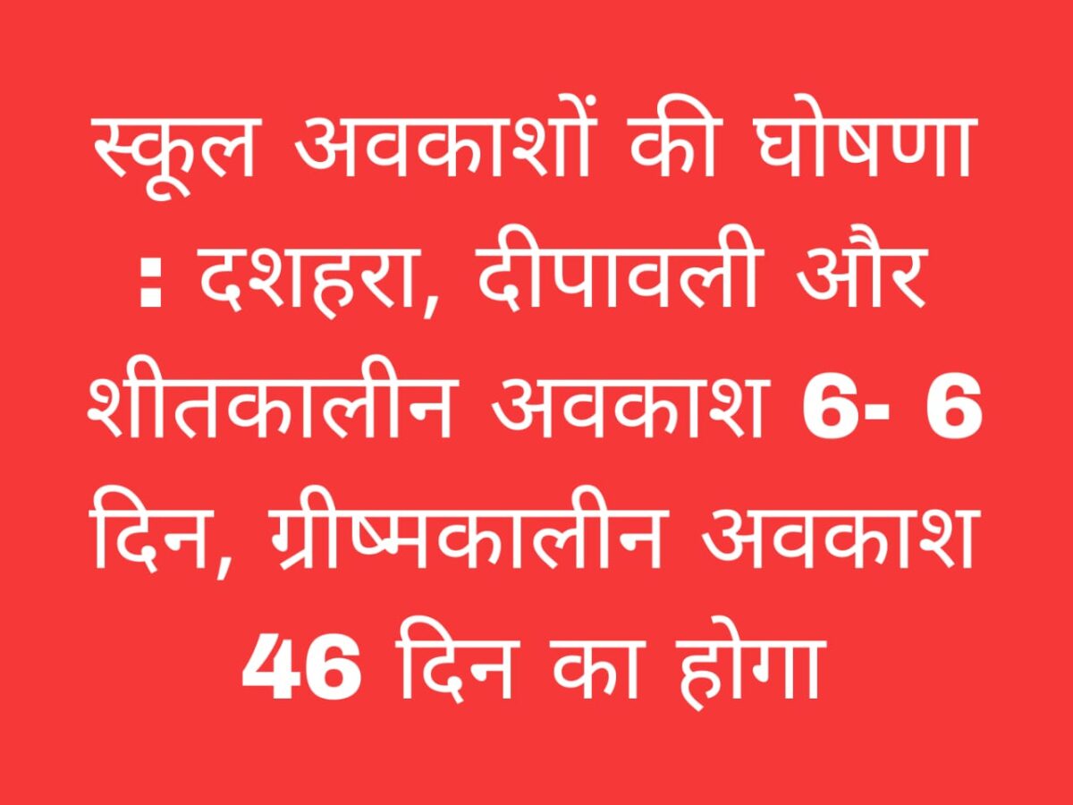 छत्तीसगढ़ स्कूल अवकाश 2025