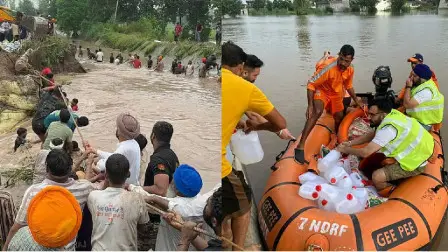 पंजाब बाढ़ में बेघर परिवार