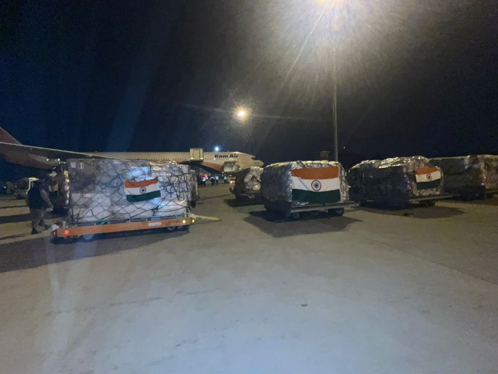 भारत अफगानिस्तान भूकंप राहत