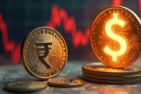 रुपया डॉलर के मुकाबले गिरा