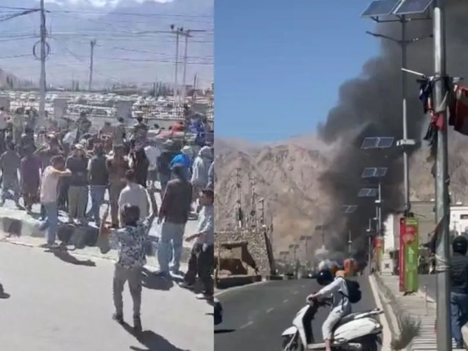 लद्दाख राज्य का दर्जा प्रदर्शन