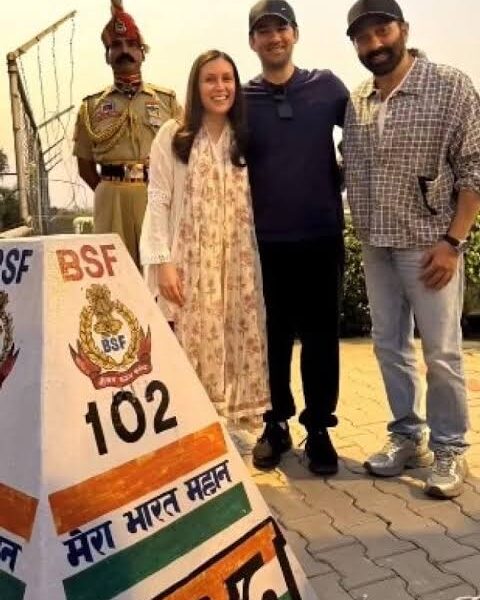 BSF jawans at the Attari border
