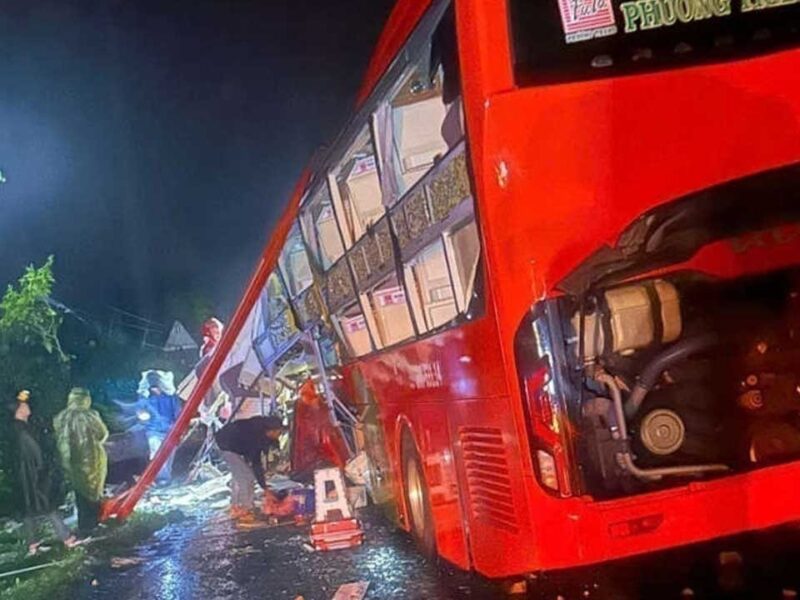 Landslide Hits Passenger Bus in Vietnam
