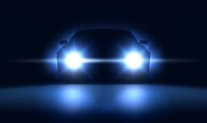 Bright headlights cause accident