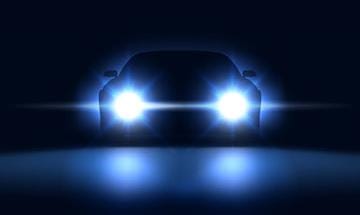 Bright headlights cause accident