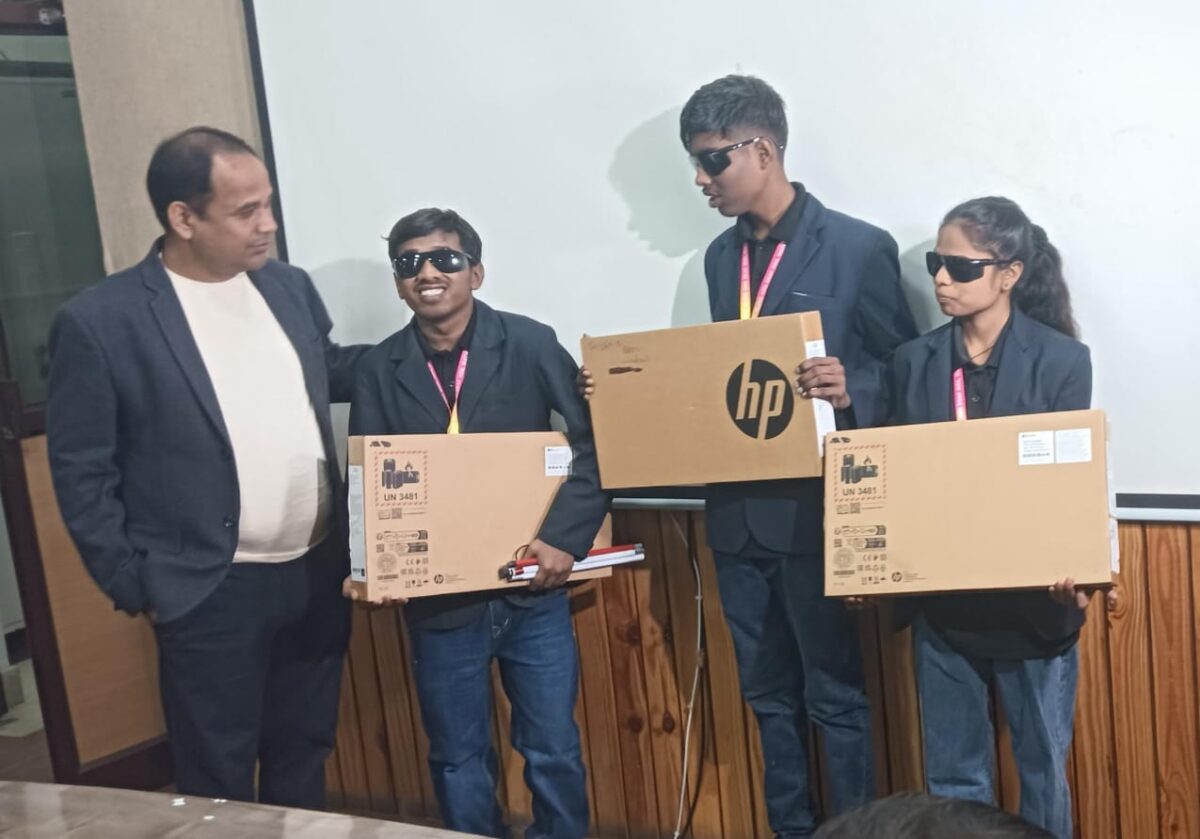 the students of Government Deaf and Blind School