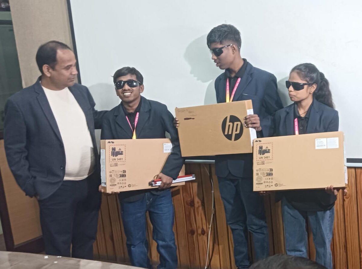 the students of Government Deaf and Blind School