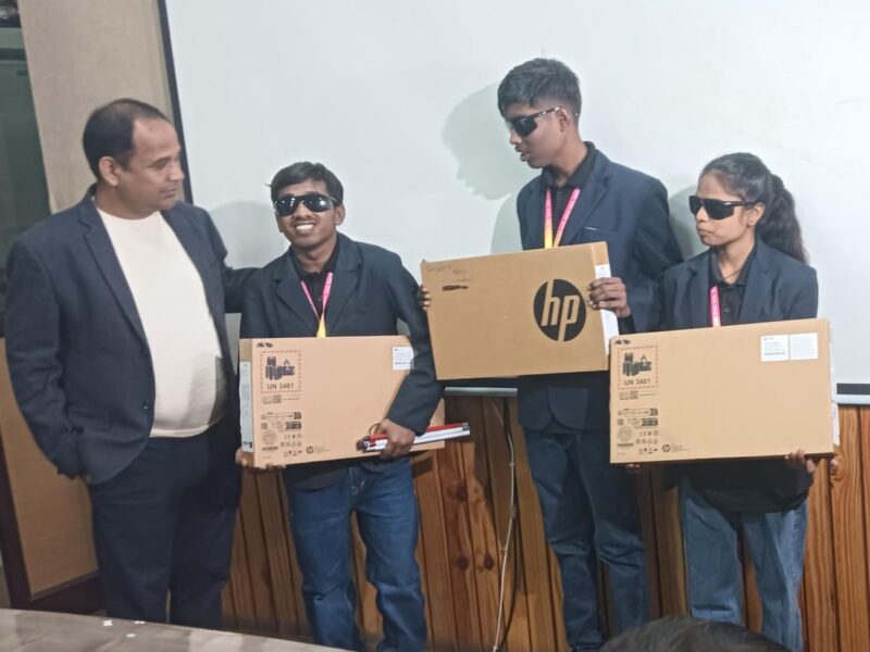 the students of Government Deaf and Blind School