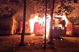 Raipur ISBT bus fire