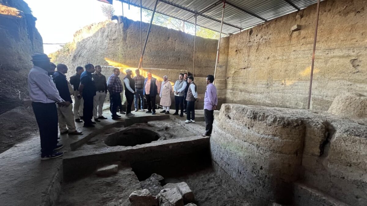 ongoing archaeological excavation site