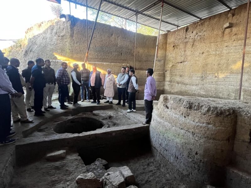 ongoing archaeological excavation site