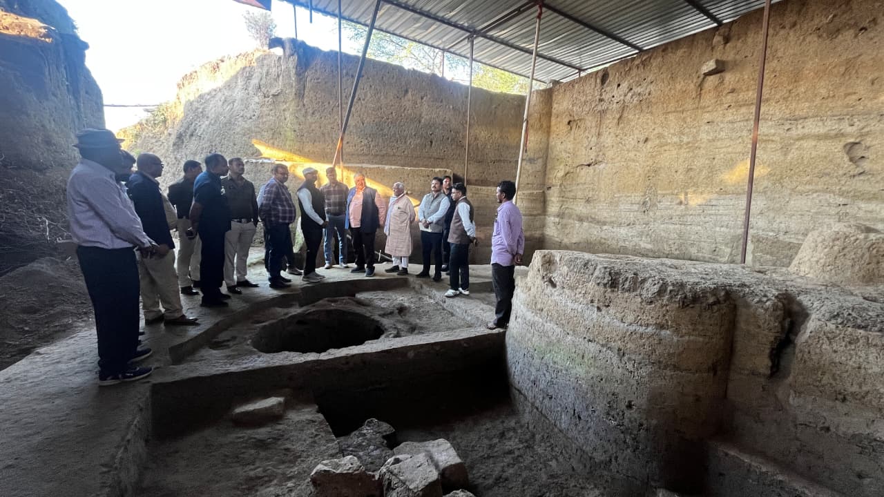 ongoing archaeological excavation site