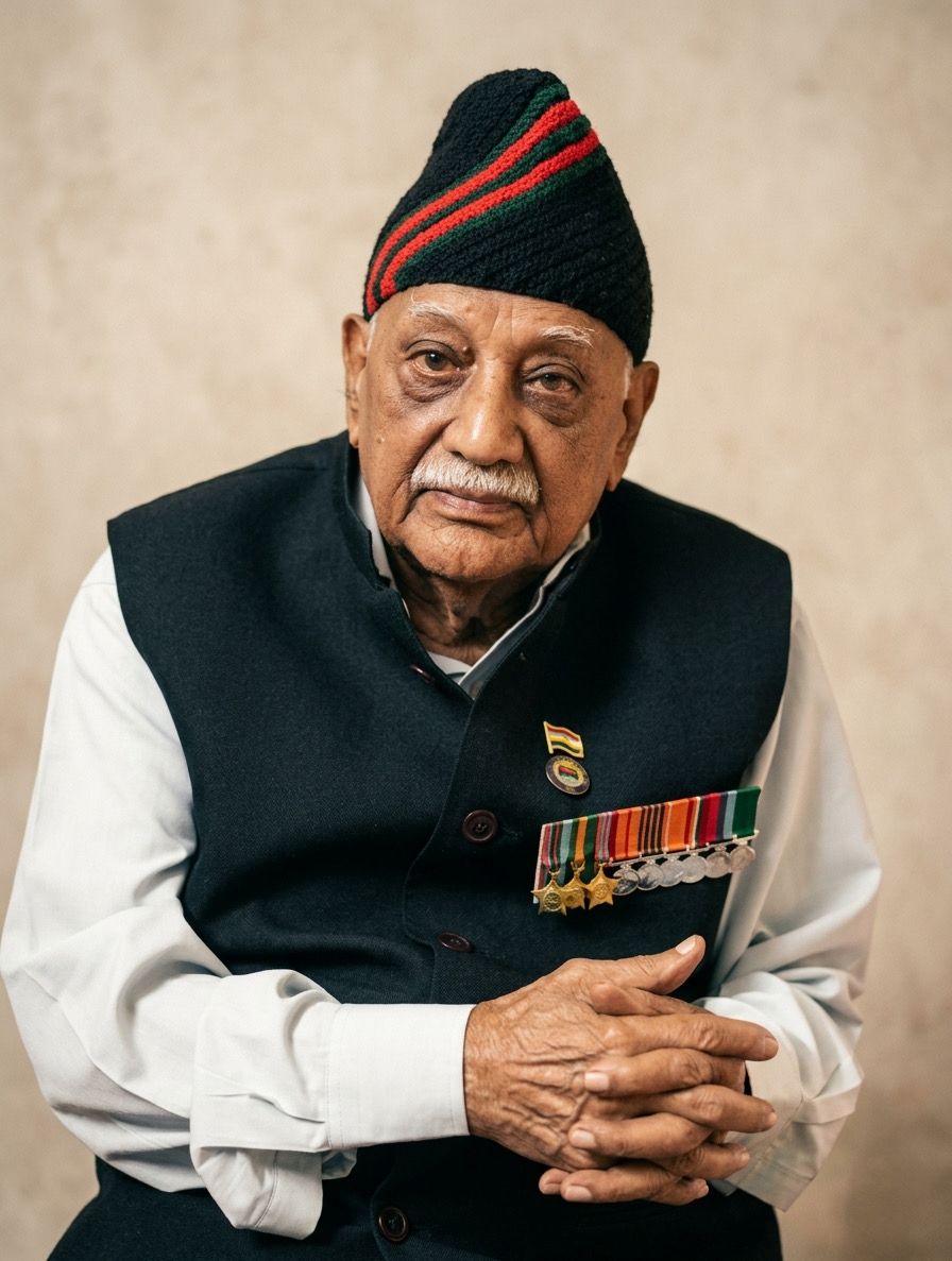 War Veteran Retired Colonel (Dr) Radhu Prasad Pandey