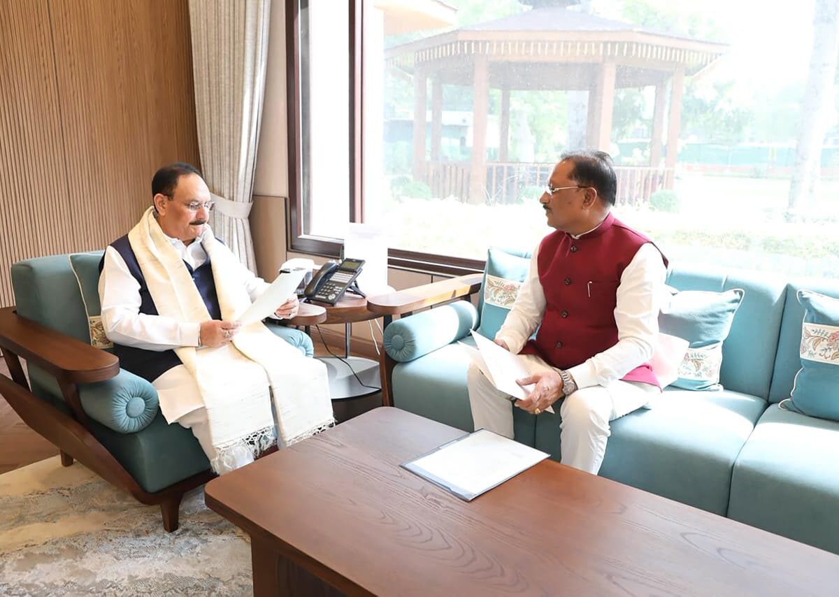 Delhi Meeting: CM Vishnu Deo Sai met JP Nadda...! Major deliberations on health services.