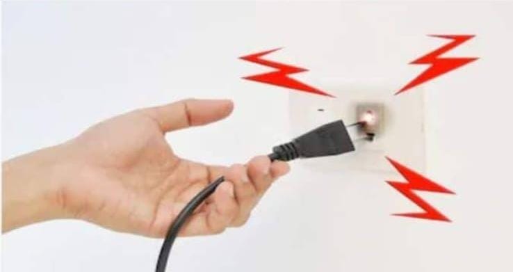 Electric shock in rain