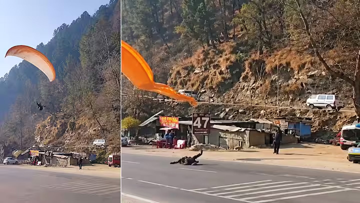 Paraglider crashed
