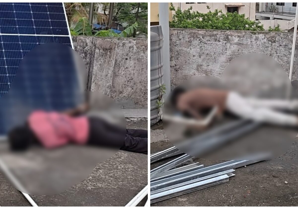 Solar Panel Accident: Major accident while installing solar panels...! Two technicians struck by a high-tension line... died on the spot.