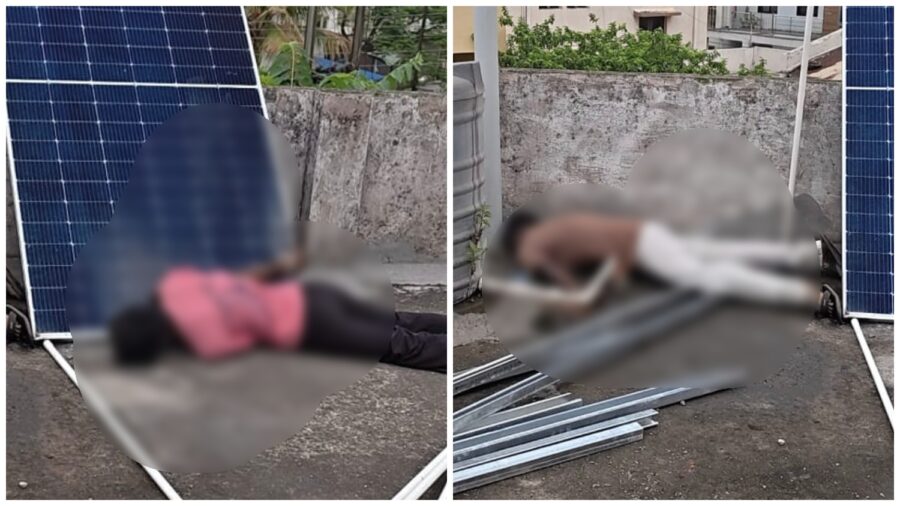 Solar Panel Accident: Major accident while installing solar panels...! Two technicians struck by a high-tension line... died on the spot.