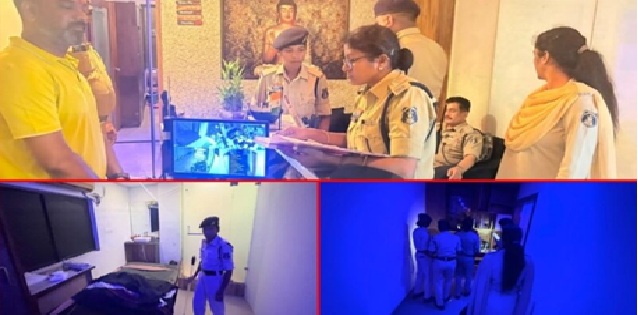 Spa Center Inspections: Major police crackdown on spa centers in Raipur! Surprise raids conducted at 10 centers; CCTV footage, registers, and staff were inspected.