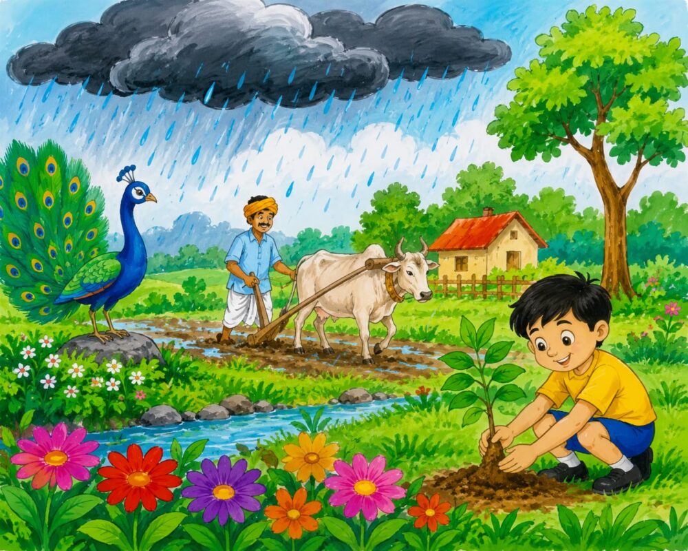 Children's Song: Every branch is swaying playfully…