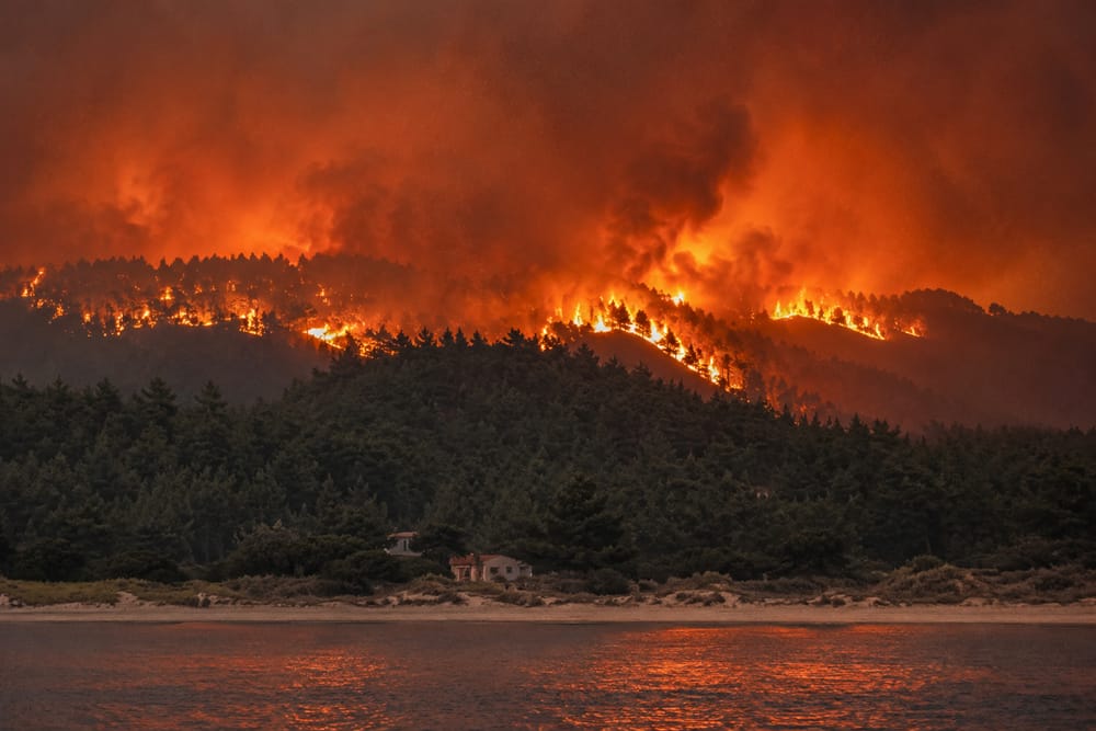 forest fires in France–Spain