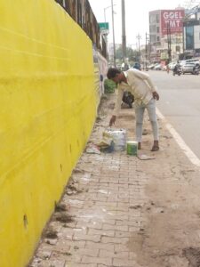 Raipur Nagar Nigam illegal Painting