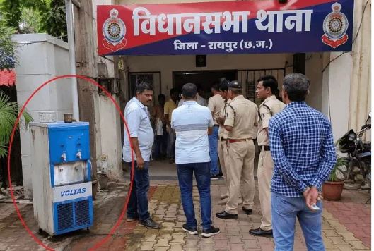 Electric Shock: Youth dies instantly upon touching water cooler...! Constable who rushed to help also suffers burns... Incident occurs within police station premises.