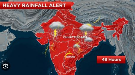 Chhattisgarh Weather Alert: Alert for heavy to very heavy rainfall in Chhattisgarh...! Red alert for several areas.
