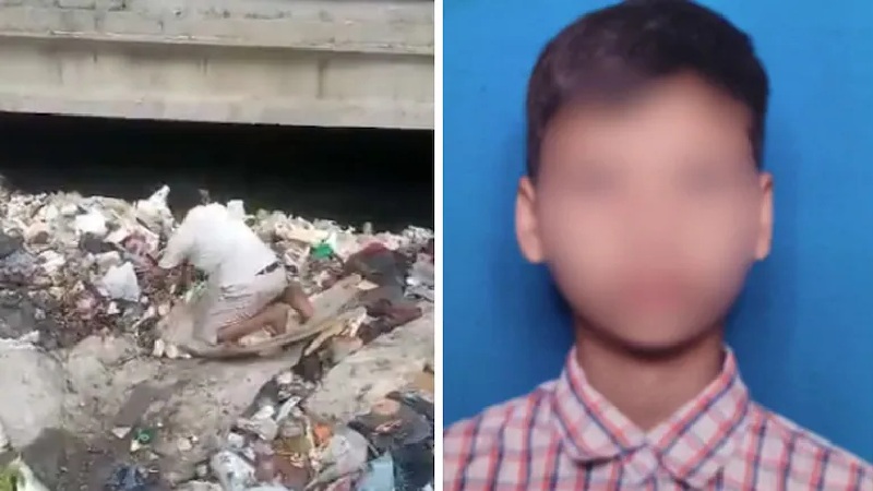 Delhi Accident: Father kept searching for his son in the drain...! Minutes later, the body of the son—missing for four days—was found in his school uniform.