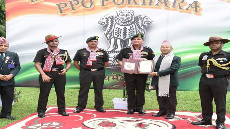 Yoddha Seva Samman: Honoring Indian Army veterans in Nepal...! General Dhiraj Seth presented the ‘Yoddha Seva Samman’ to 9 veterans.