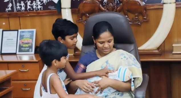 Wayanad Collector News: IAS Megha Shree reported to work six days after giving birth to a daughter; the Wayanad Collector will now be on a two-month leave.